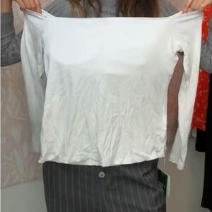 HALARA White Long Sleeve Women's Top